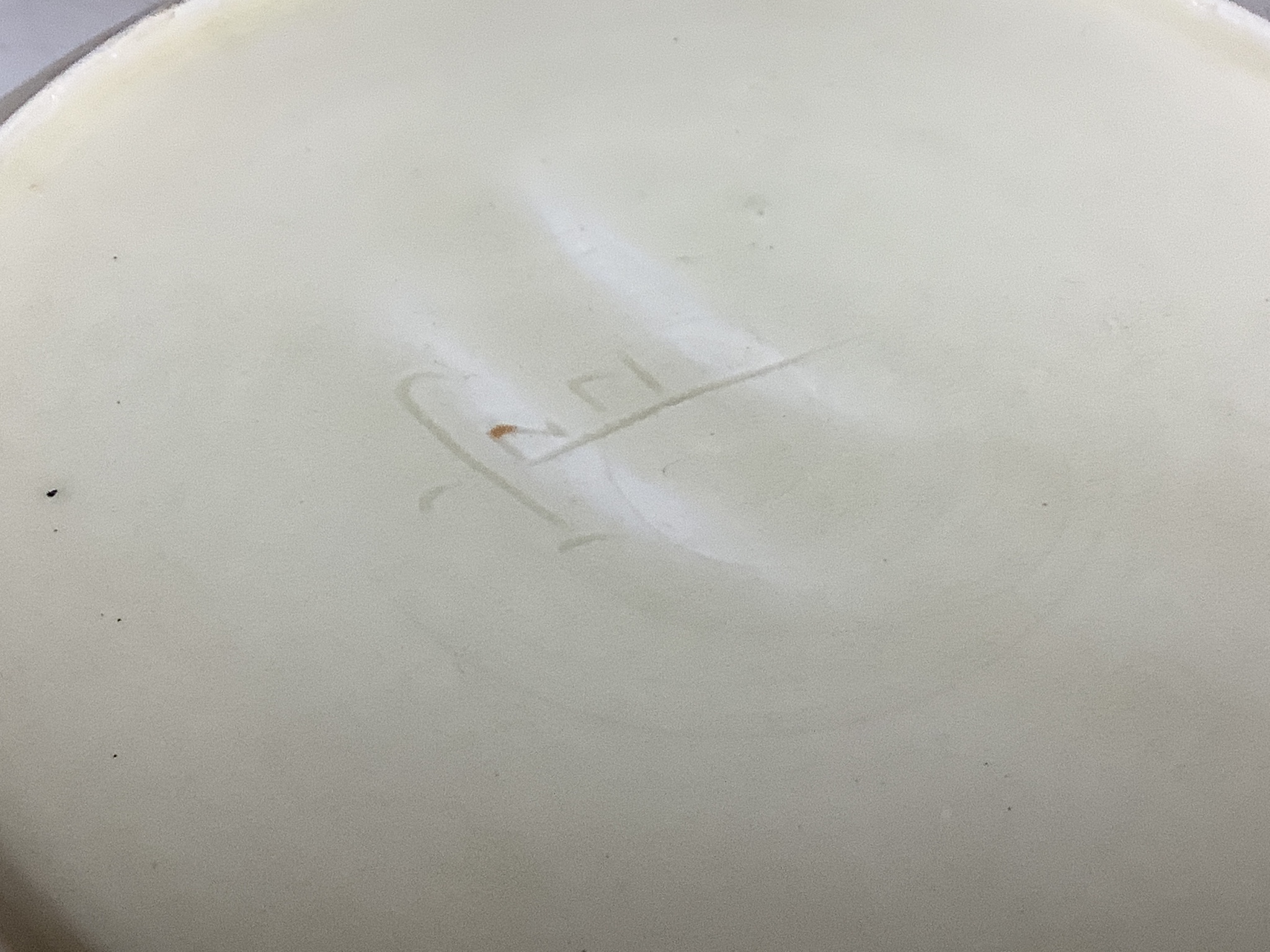 A Chinese Ding type hexafoil shaped bowl, diameter 19cm